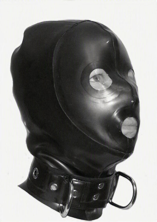 Latex Rubber Hood – 1.00mm Thick with Reinforced Neck Belt & D‑Rings
