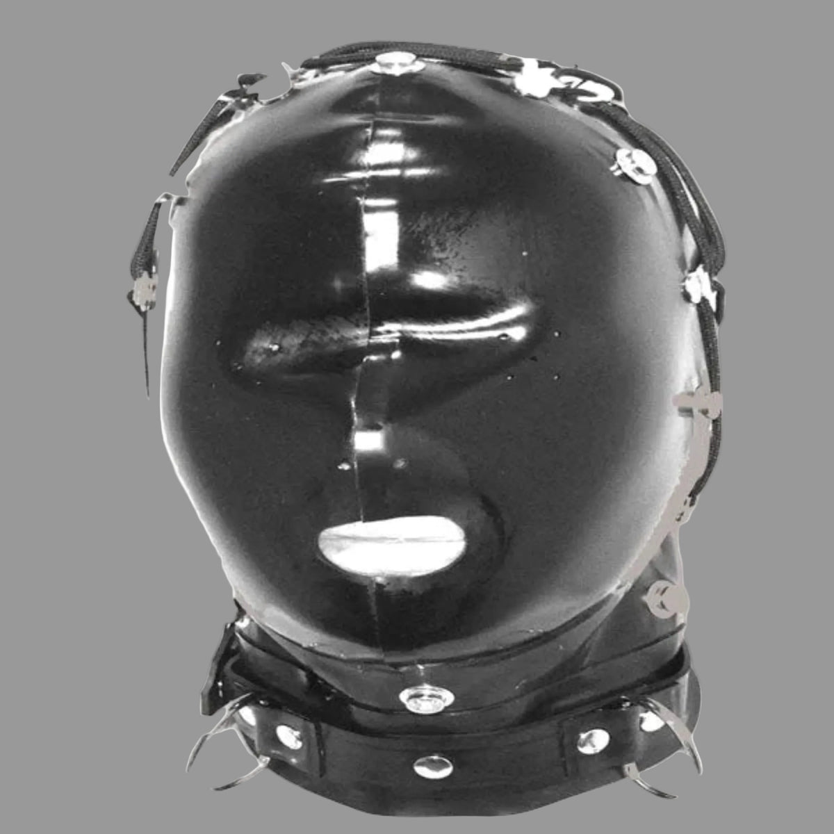 Latex Bondage Hood without Font Cover