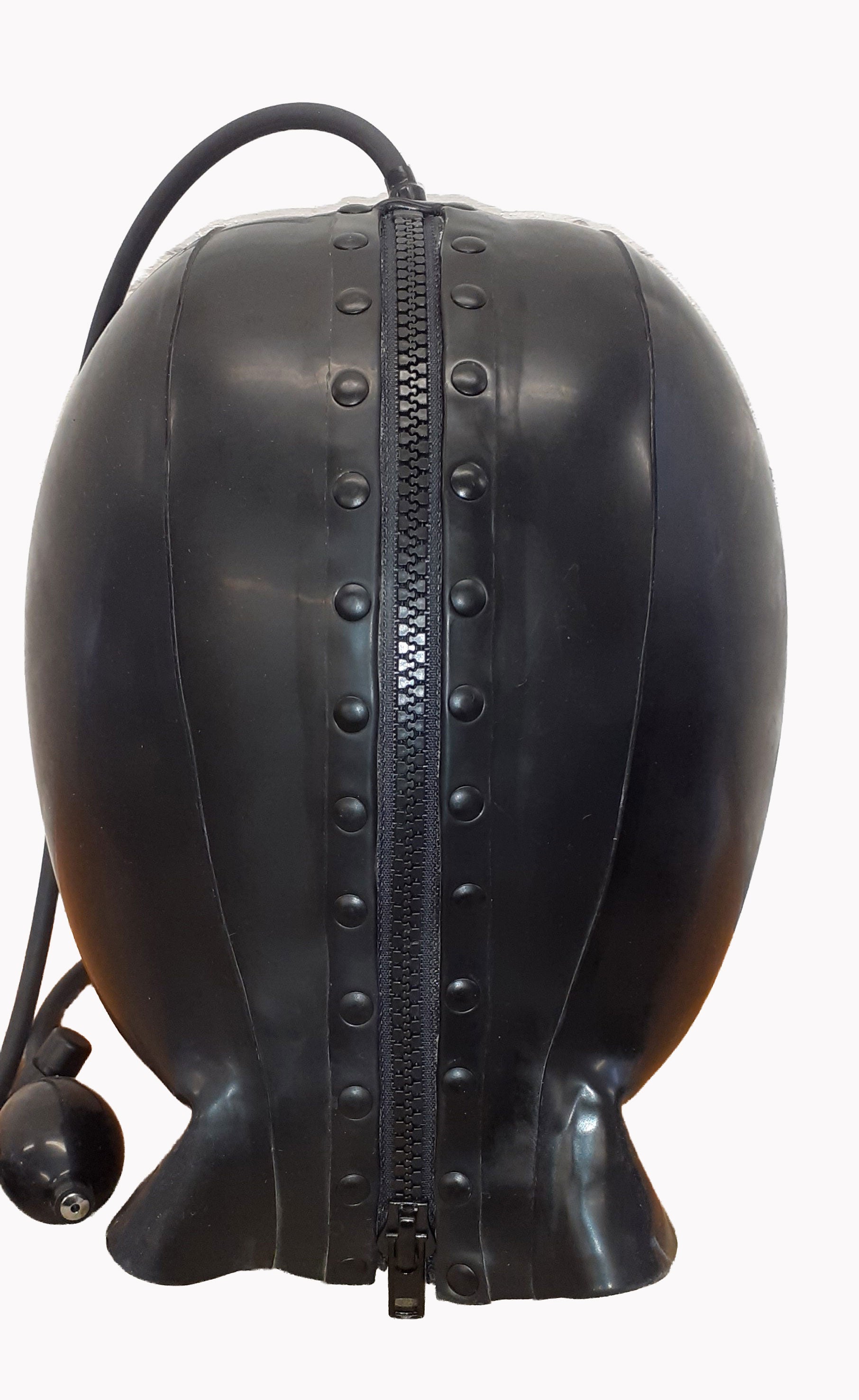 rivated inflatable hood back zipper 