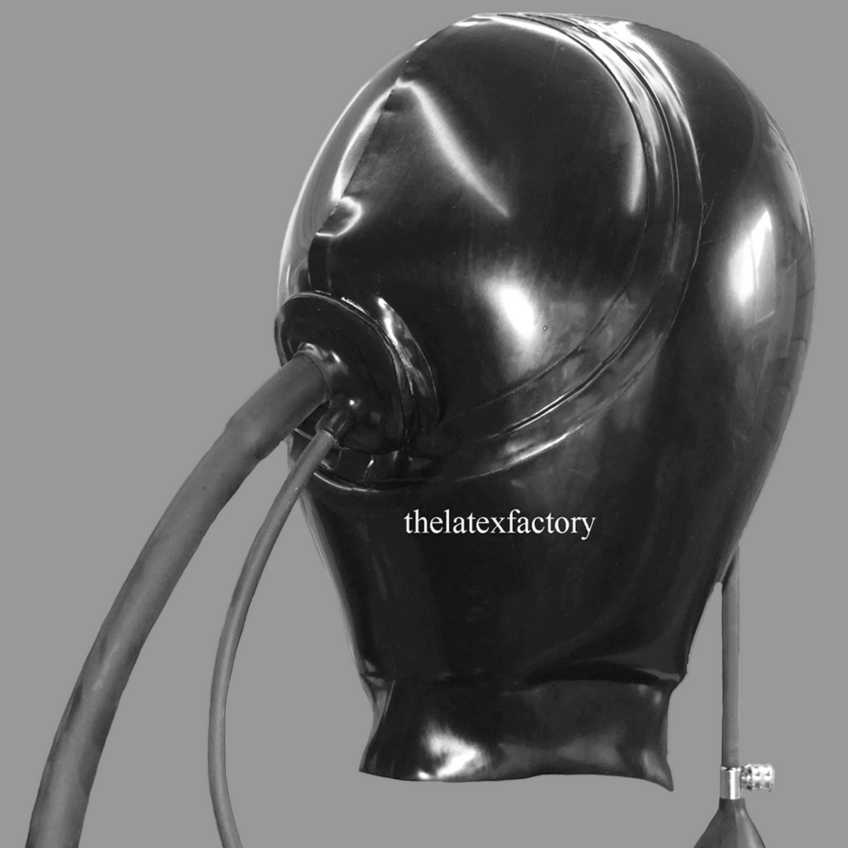 Latex Hood with Inflatable  and Air Pipe