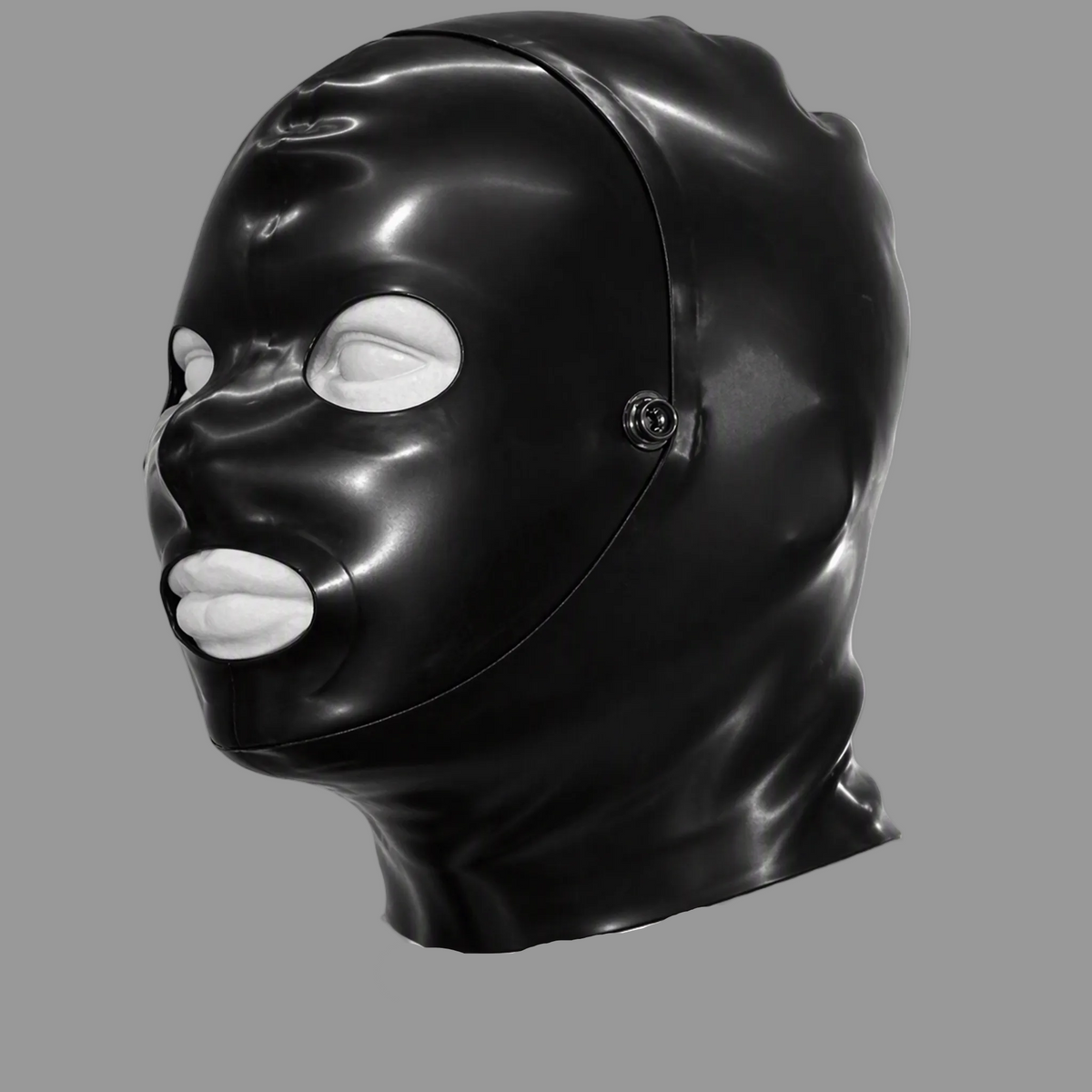 Premium Modular Latex Hood with Removable Face Panel - Handmade in the UK - 1.00mm Latex