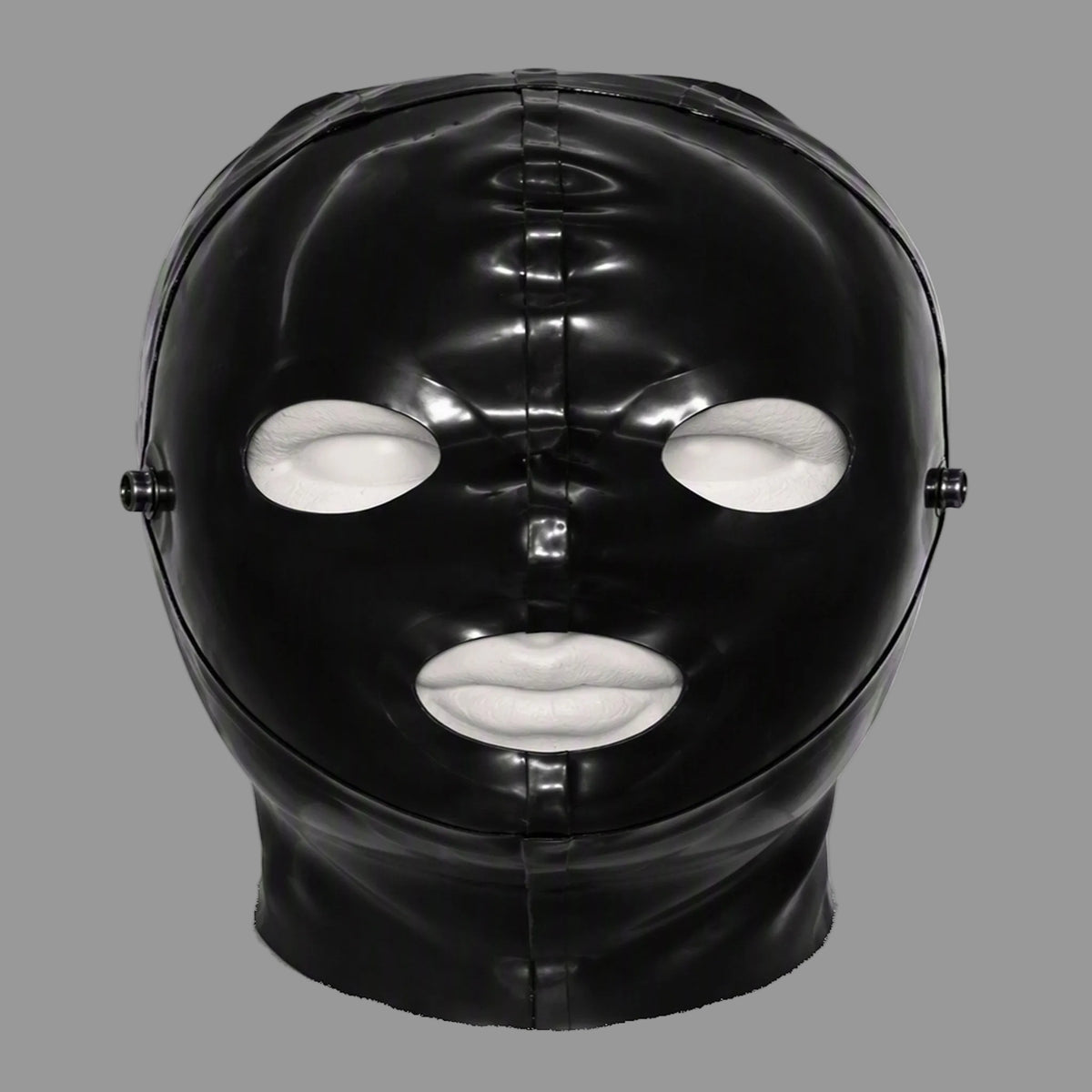Premium Modular Latex Hood with Removable Face Panel - Handmade in the UK - 1.00mm Latex