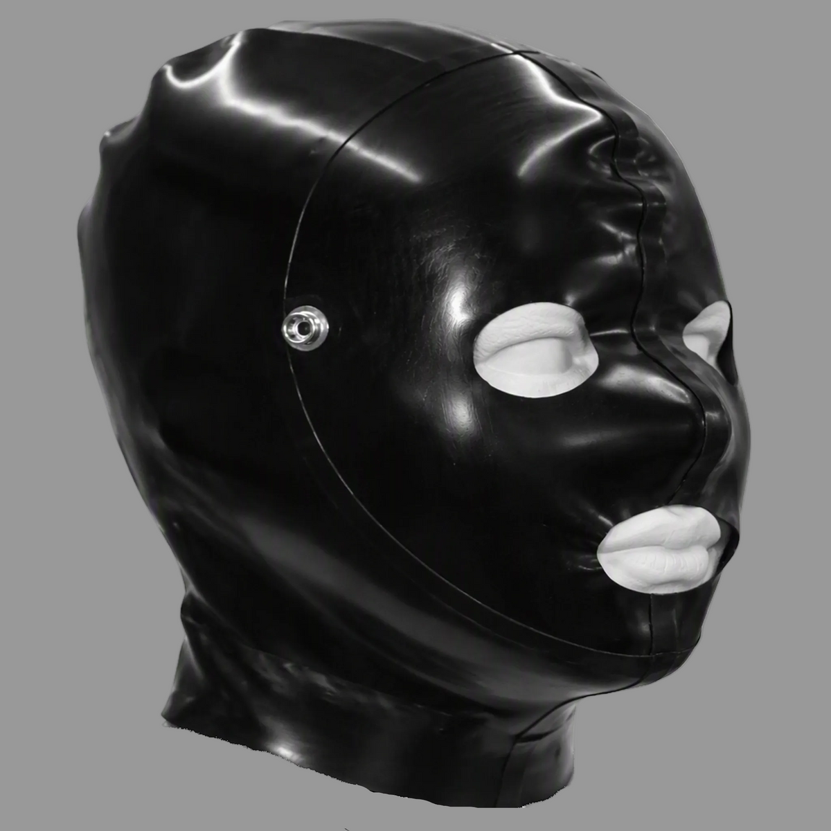 Premium Modular Latex Hood with Removable Face Panel - Handmade in the UK - 1.00mm Latex