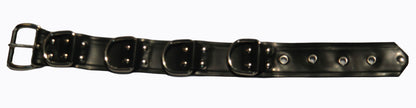 Heavyweight Latex Belt with Reinforced D‑Rings – 1.00 mm Latex, Canvas‑Backed, Handmade in the UK