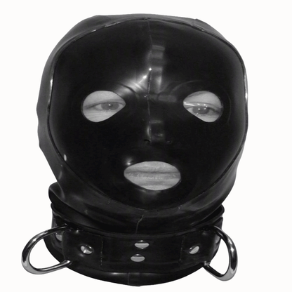 Latex Rubber Hood – 1.00mm Thick with Reinforced Neck Belt & D‑Rings