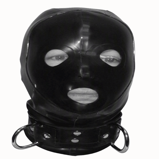 Latex Rubber Hood – 1.00mm Thick with Reinforced Neck Belt & D‑Rings