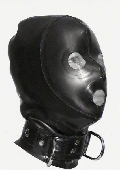 Latex Rubber Hood – 1.00mm Thick with Reinforced Neck Belt & D‑Rings
