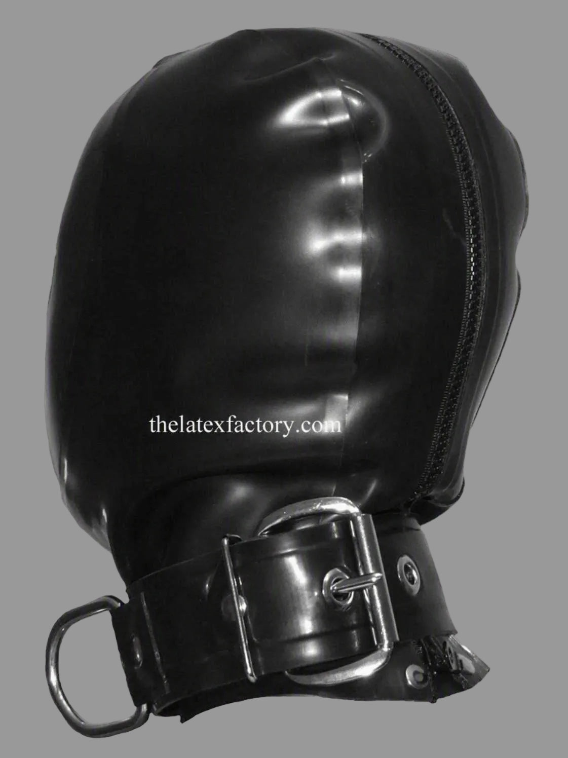 Latex Rubber Hood – 1.00mm Thick with Reinforced Neck Belt & D‑Rings