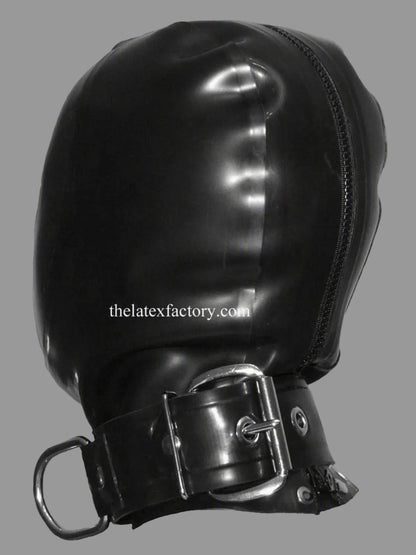 Latex Rubber Hood – 1.00mm Thick with Reinforced Neck Belt & D‑Rings