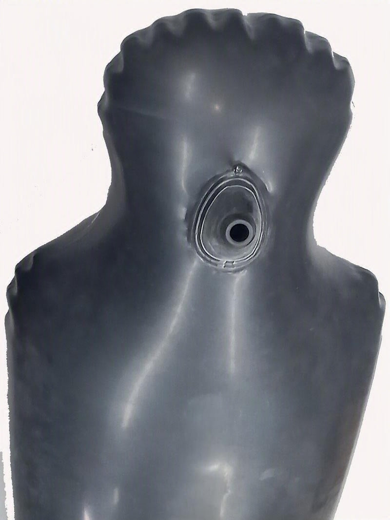 Heavy Weight Pull Over Solo Inflatable Latex Body Bag with Medical Mask
