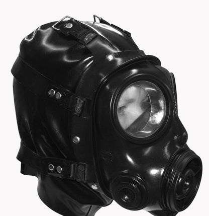 British S10 Gas Mask with Integrated Latex Hood