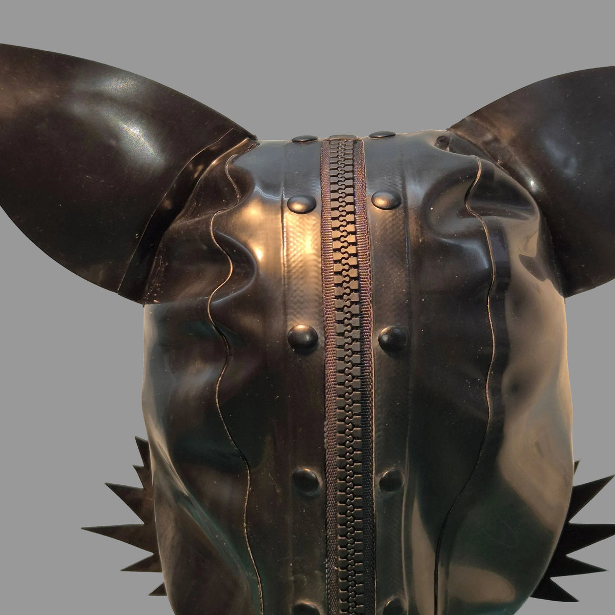 Handmade Latex Puppy Hood - Full Dog Mask with Detachable Jaw