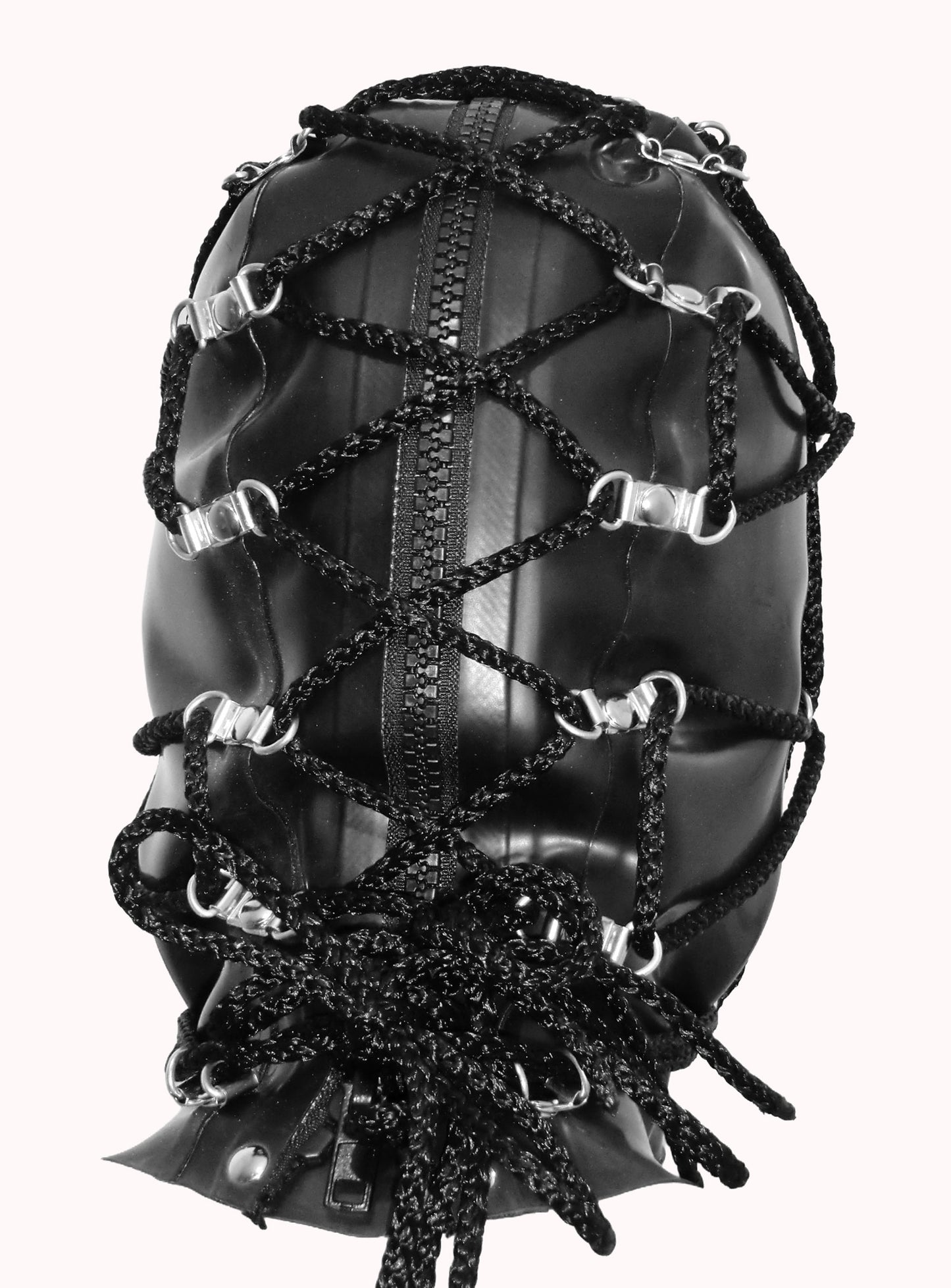 Russian GP-5 Gas Mask with zipped back and ties made in 1.00mm thick latex