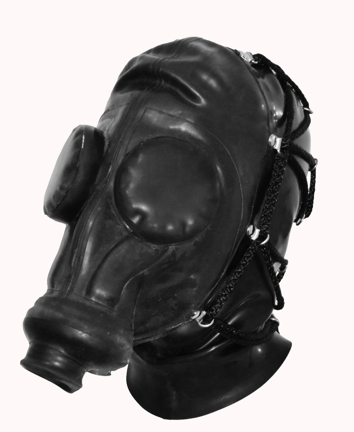 Russian GP-5 Gas Mask with zipped back and ties made in 1.00mm thick latex