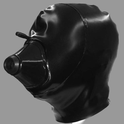 medical type bondage latex hood