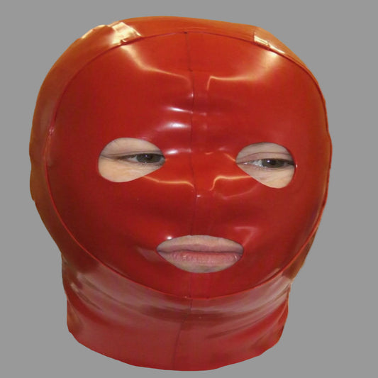 .80mm thick latex red hood for bondage play