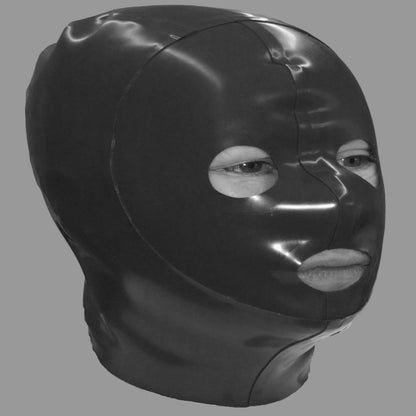  open eyes and mouth bondage hood